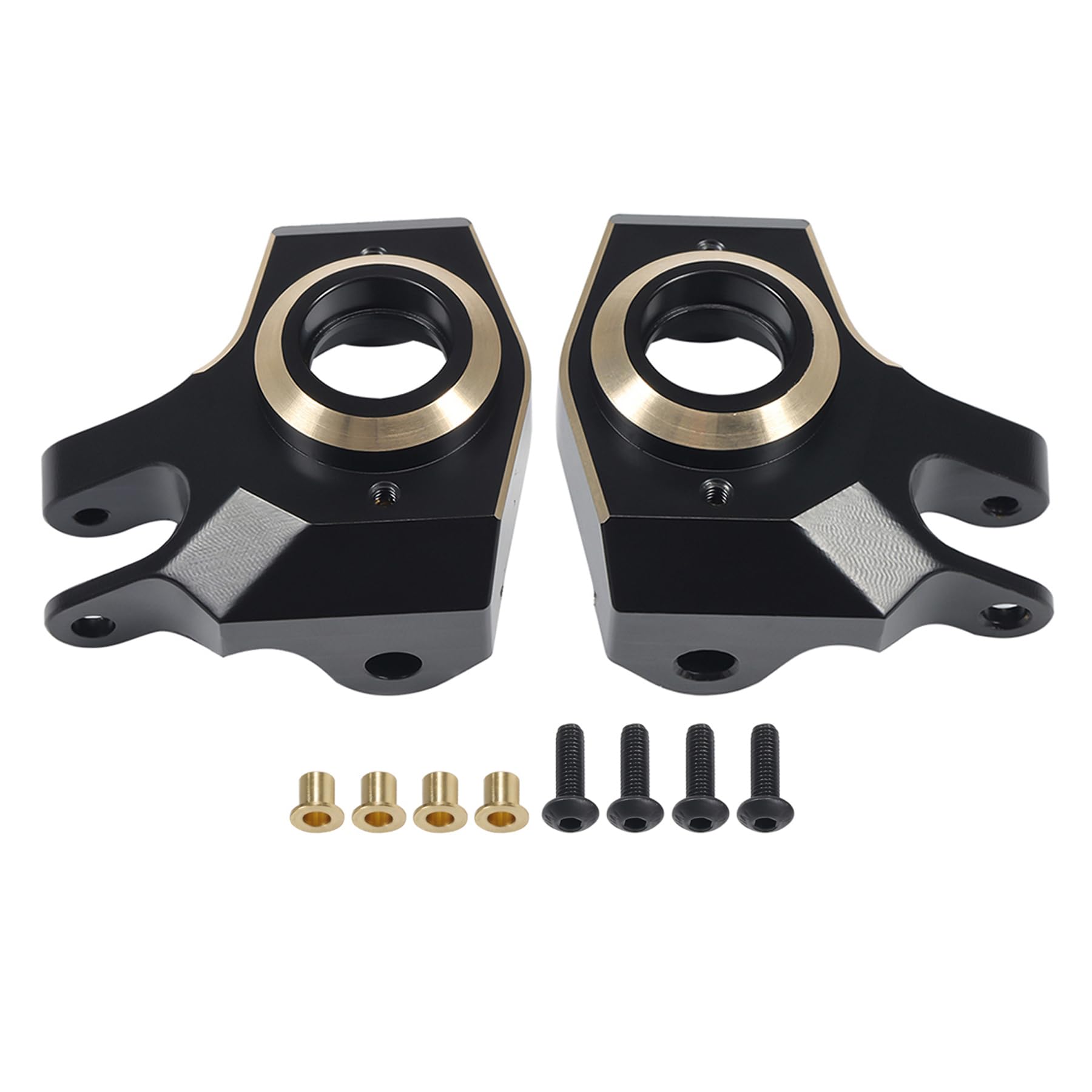 SCX10 II Brass Steering Knuckles 2pcs 99g Front Steering Carrier Steering Knuckle Counterweight for 1/10 RC Crawler Car 90046 90047 SCX10 II Upgrades Accessories