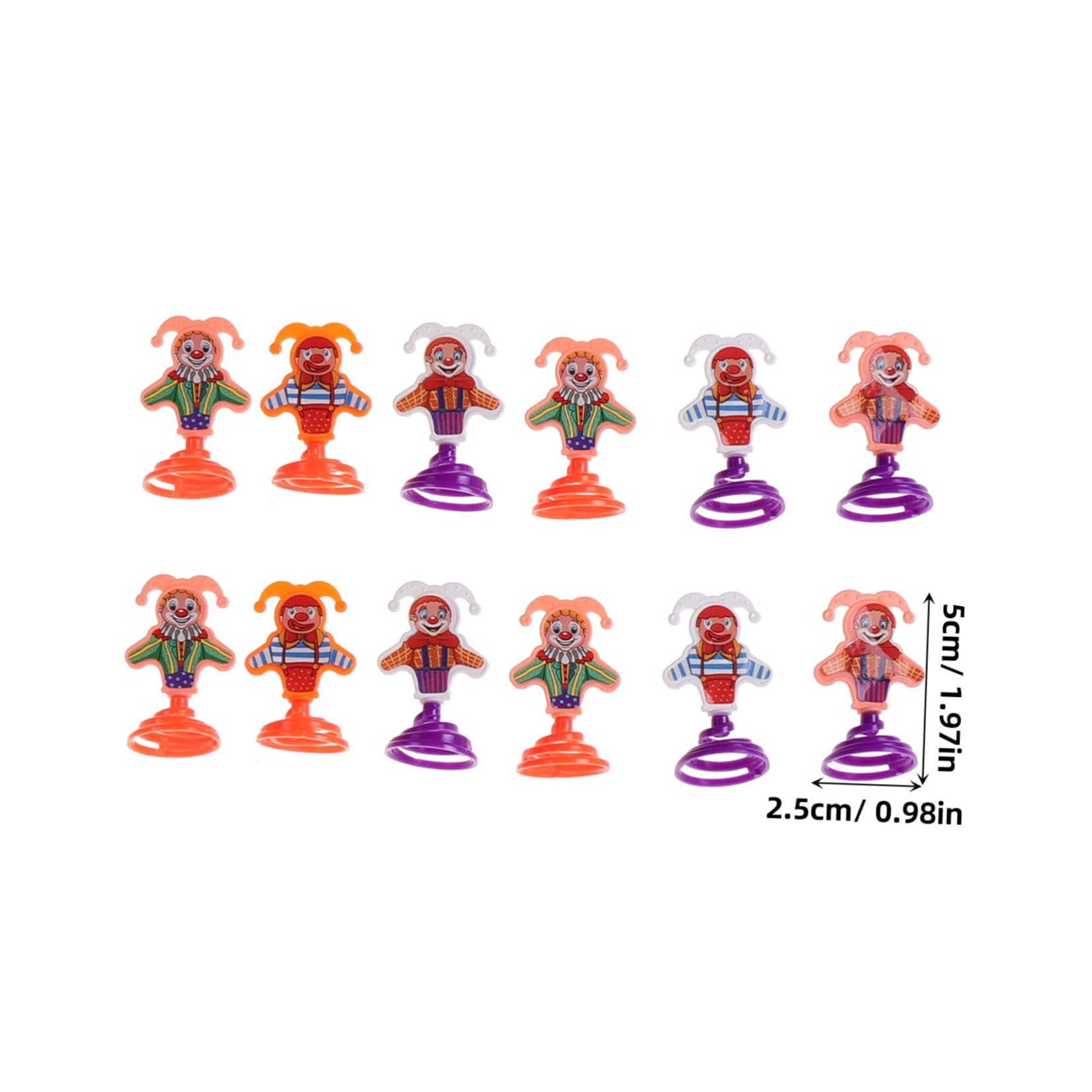 HANABASS 50pcs Clown Jumping Party Favors for Engaging Desktop Jumping Fun Spring Action for Group Play and Celebrations