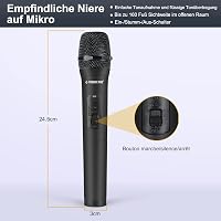 Phenyx Pro 4 csatornás VHF vezeték nélküli mikrofon szett 4 kézi mikrofonnal 3