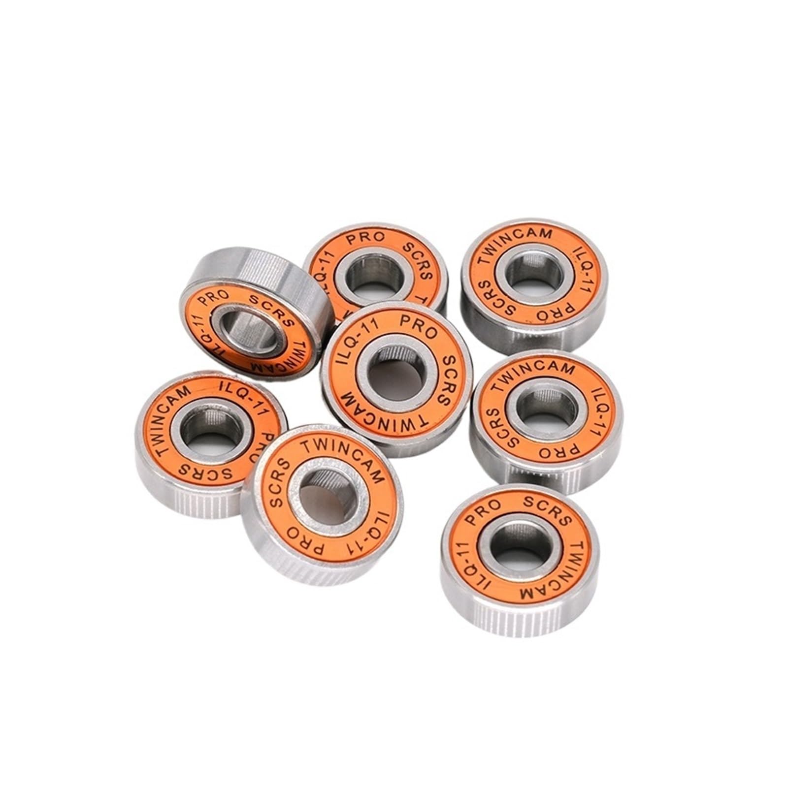 VSPPJYFG 8 Pieces 608 RS Bearing ILQ-11 8x22x7 Longboard Speed ​​Inline Wheel Bearing Skate Scooter Smooth Skate Scooter(8Pcs ILQ-11 Orange)