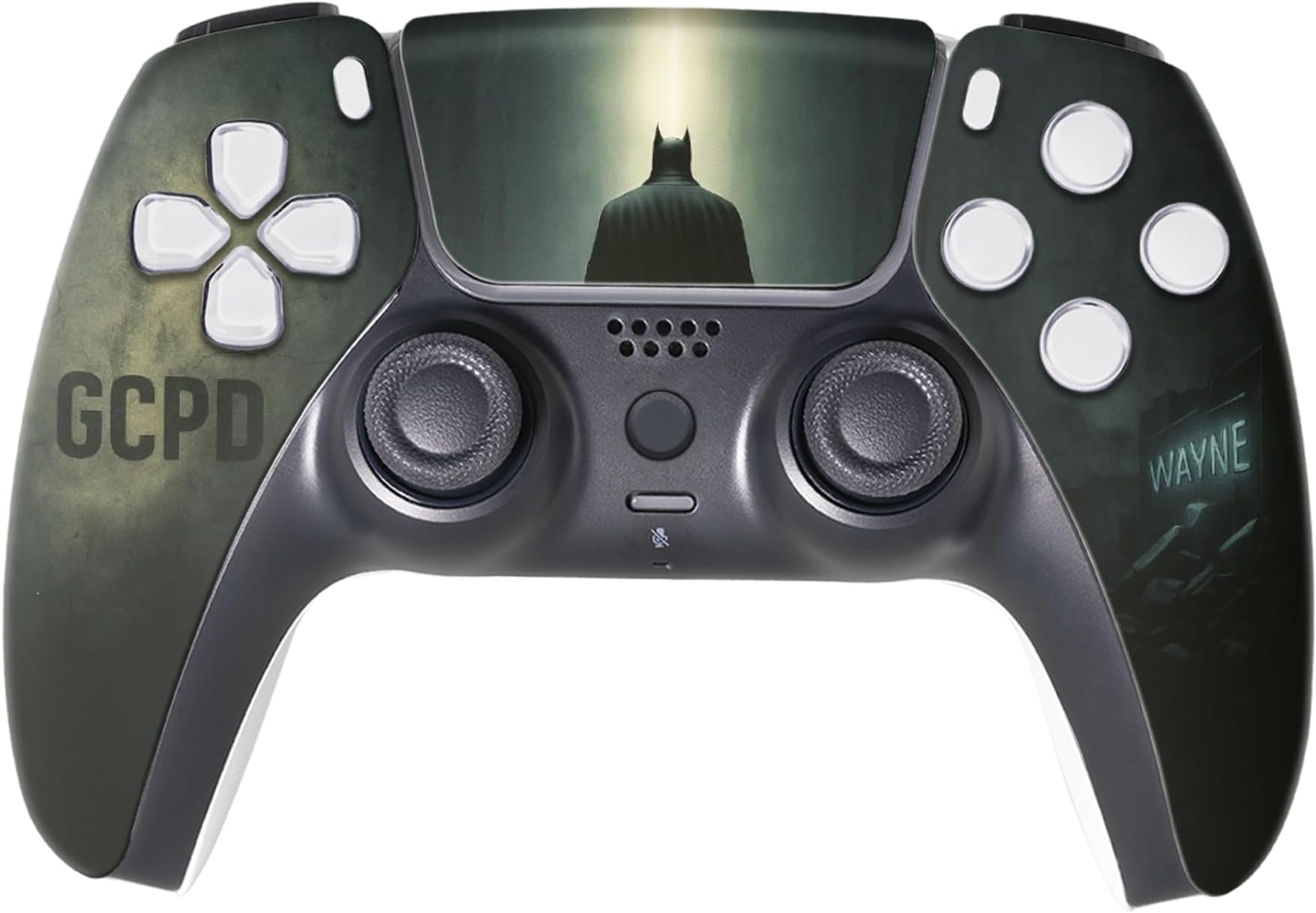 Battman Gottham Falen Custom PS-5 Controller Wireless compatible with Play-Station 5 Console by BCB Controllers | Proudly Customized in USA with Permanent HYDRO-DIP Printing (NOT JUST A SKIN)