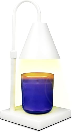 Alpanna - Lámpara calentadora de velas para frascos, calentador de lámpara de vela seguro con brillo, tiempo y altura personalizables, calentador de