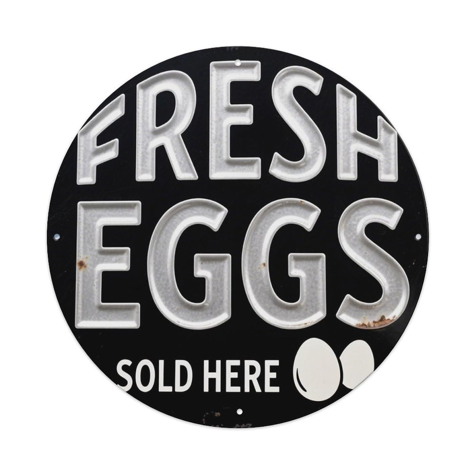 Fresh Eggs Sold Here Sign_1 Tin Sign Metal Poster Vintage Metal Signs for Home Man Cave Bar Cafe Kitchen laundry room Wall Decorations 8x8 inches