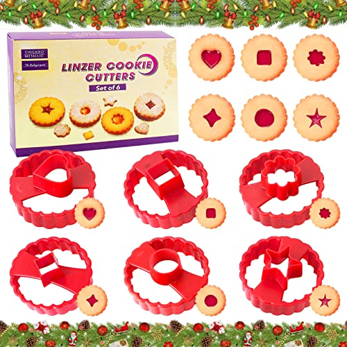 TOPJOWGA Emporte Pièces Noël, 6 Pièce 3D Moule Emporte-Pièces, Noël Emporte-Pièces, Emporte-pièces Plastique, Biscuit Moule Noël pour Décoration de Biscuits Fondant Cookie Gâteau