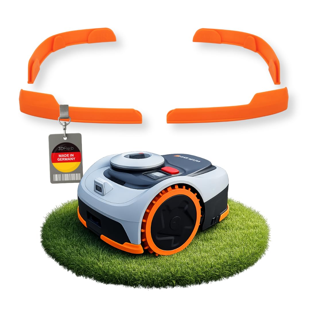 3Dherb Orange Edge Protection Compatible With Segway Navimow I105e & I108e Protection Bumper Tuning Robotic Lawnmower - Easy Insert, No Gluing Required (Orange)