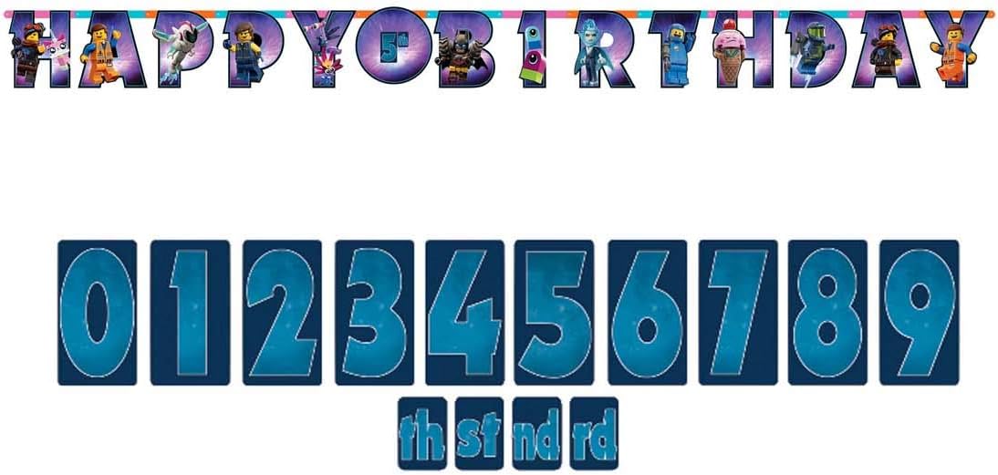 amscan - Lego Movie 2 Jumbo Letter Banner - NS