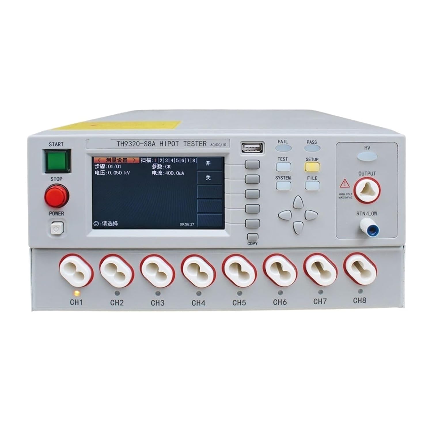 TH9320 AC/DC Hi-Pot Tester Voltage Withstand Insulation Tester Support Single/Multi-Channel Contact Inspection Function
