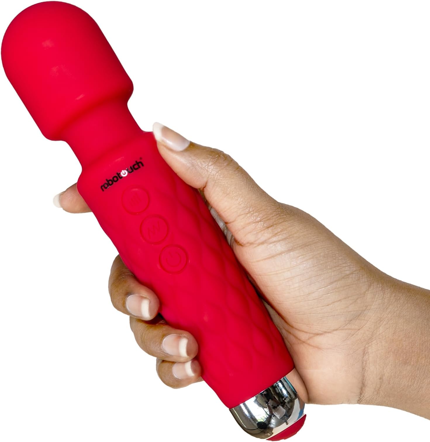 RoboTouch Cordless Full Body Massager Machine | Electric Deep Tissue Massager | Muscle Pain Relief Massager |20 Vibration Speed and Pattern | USB Rechargeable | Waterproof (Red)