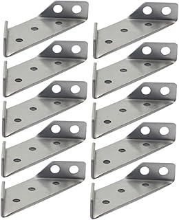 ULTECHNOVO 10pcs Corner Code Decorative Corner Brackets Shelf Brackets Heavy Duty Hardware Brackets Corner Brackets for Wood Heavy Duty Trapezoid Angle Bracket Corner Brace Bracket Cupboard