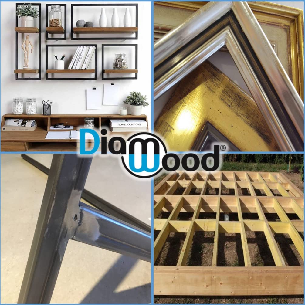 DIAMWOOD - Étau D'Angle 95 x 70 mm À Vis Et Serrage Double Pivot 90° - Fonte D'Aluminium Robuste - Outil De Menuiserie, Assemblage, Perçage Et Soudure