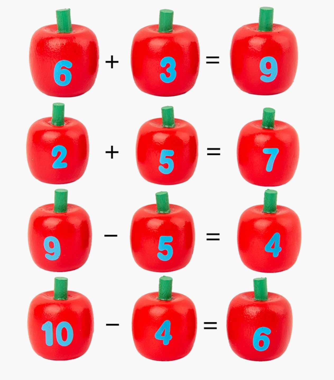 Baby Math Digital Education Toy Wooden Digitals Counting Apple Tree with Card Toys Children Picking Apples Game Number Teaching Aids Kids Early Education Cognitive Numbers