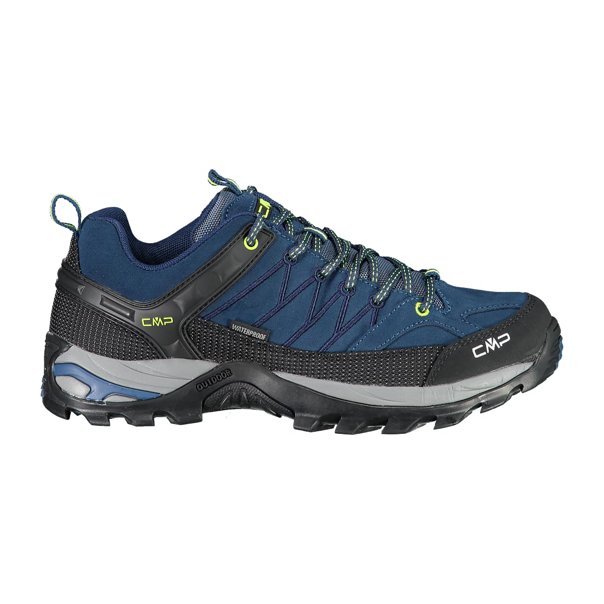CMP Rigel Low Trekking Shoes Wp, Scarpe da trekking Uomo, Blue Ink-Yellow Fluo, 40 EU