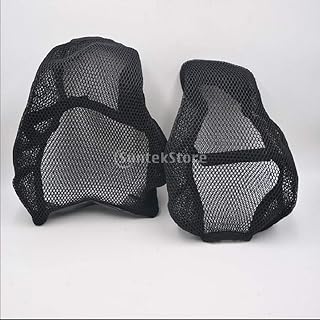 SDENSHI 2X Schwarz Sitzbezug Motorradschutz Mesh Sitzbankbezug fit für BMW R1200GS R1200RS 2013-2018, Atmungsaktiv, Versch...