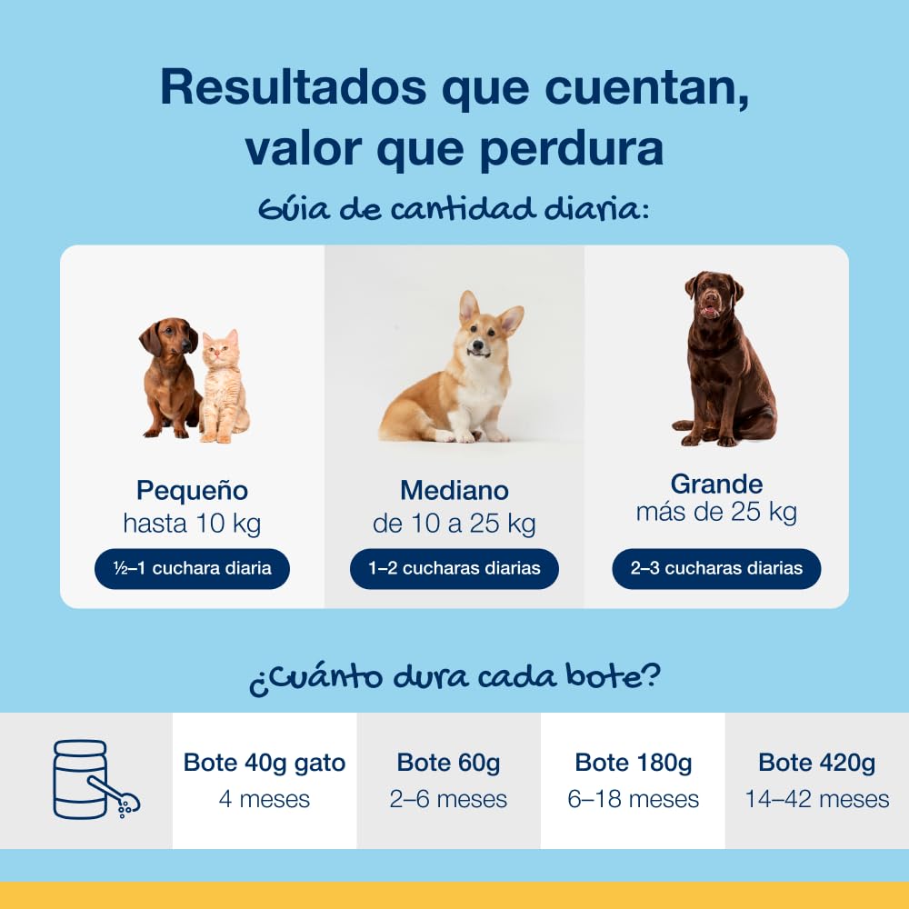 ProDen PlaqueOff Perros y Gatos en Polvo 60g, Limpieza Dental con 100% Alga Natural, Limpiador de Sarro Dental y de Placa, Elimina Eficazmente el Mal Aliento en Mascotas, Hasta 6 meses de duración