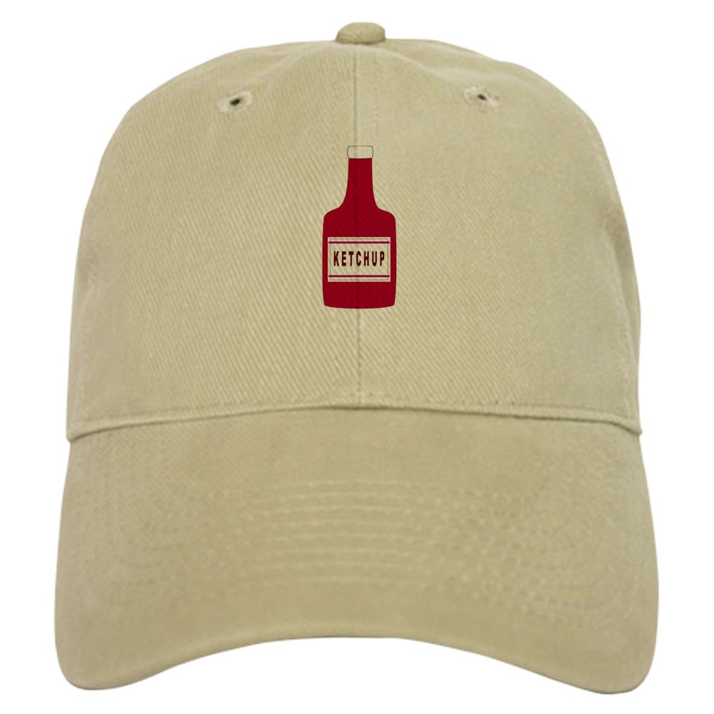 CafePress Ketchup Bottle Unique Adjustable Baseball Hat Khaki