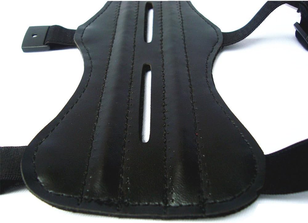 Fay Outdoor Sport Archery Protective Gear Leather Arm Guard Arrows Accessories Professional Protector with Adjustable Straps Black : Sports & Outdoors