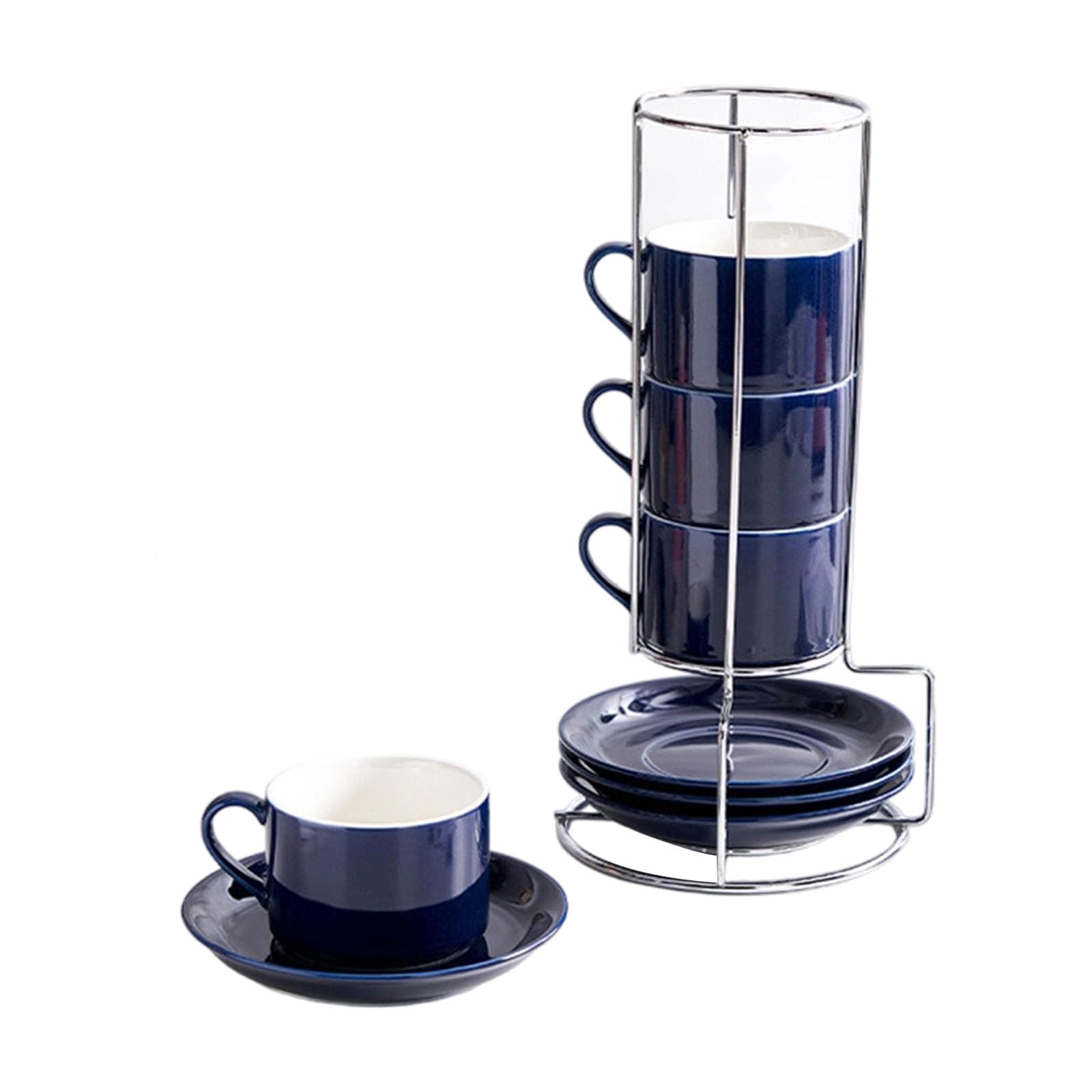 Set Tazze e Piatti in Ceramica Verde Adatti 8OZ Sostanza Non mortale Sedicicento Bevande Calde e Fredde Set Bevande Ideali per l'uso Quotidiano in Ufficio