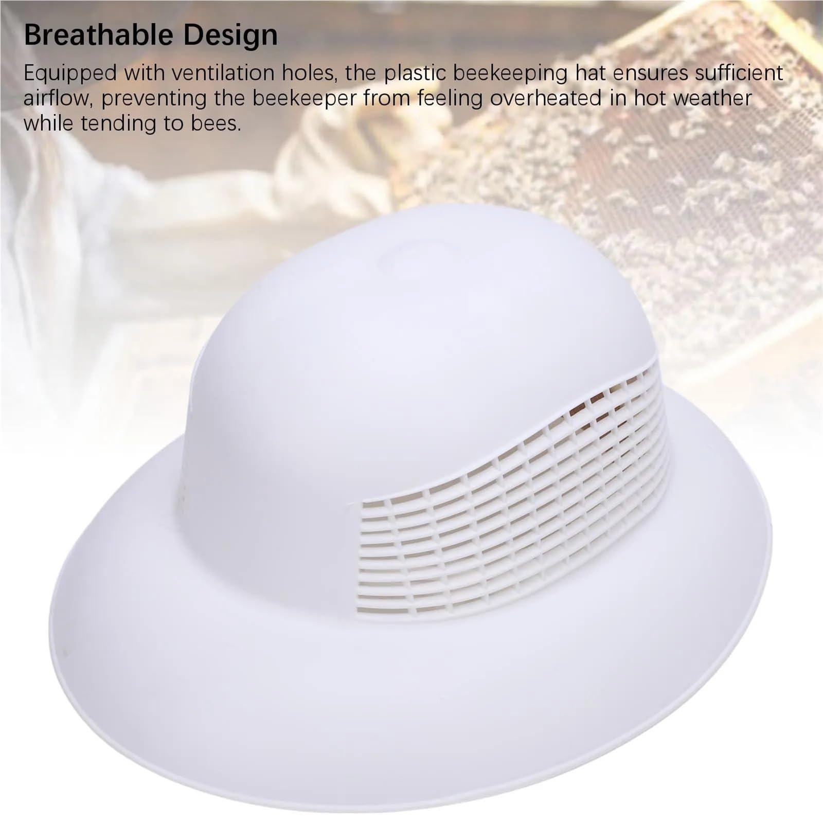 2 pezzi cappello da apicoltore rigido ventilato protettivo strumento for uomini donne bianco Strumento per l'apiario