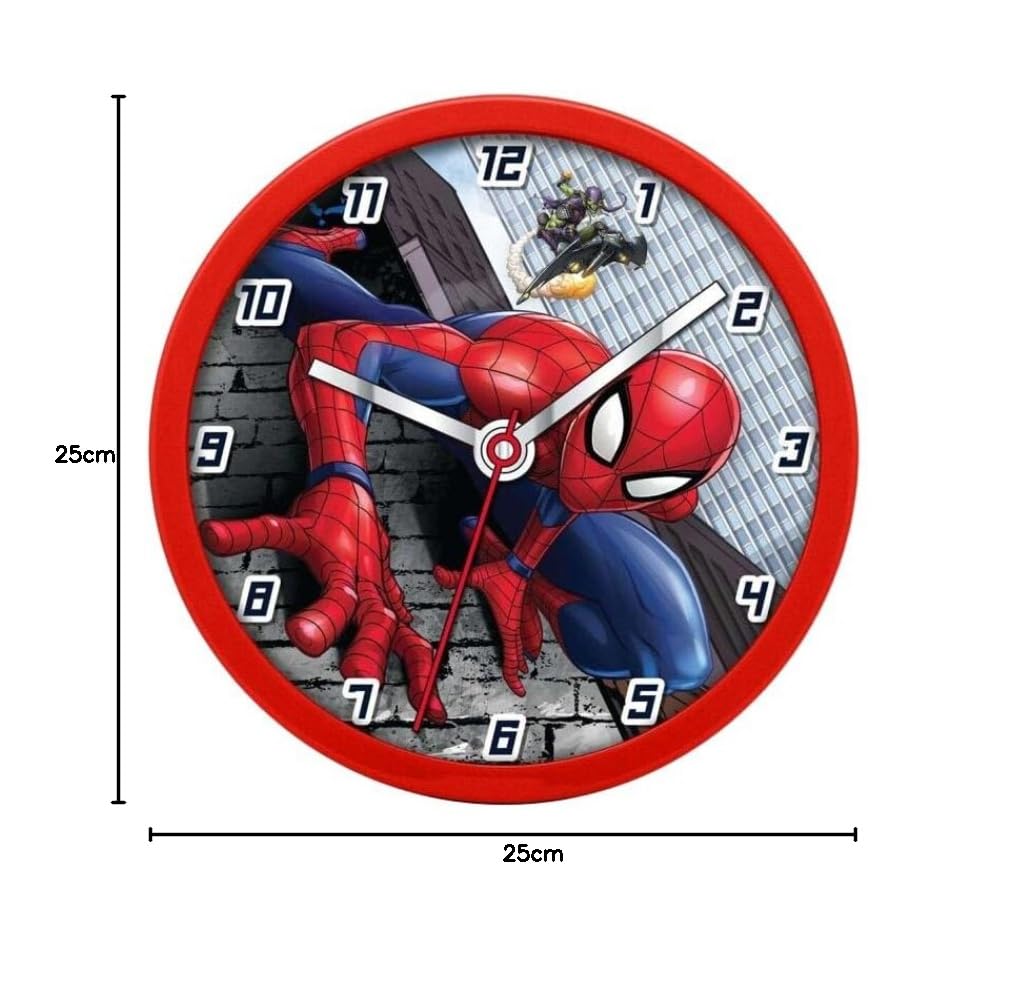 Image secondaire de Horloge Murale Spiderman 25 cm - Silencieuse et Colorée