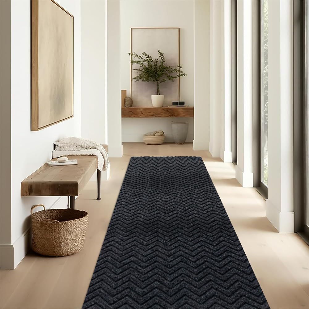 Runner Rug Carpet Runners, Indoor/Outdoor Hallway Custom Sizes Kitchen Entryway Bedroom Area Rugs with Natural Non-Slip Waterproof Rubber Backing,