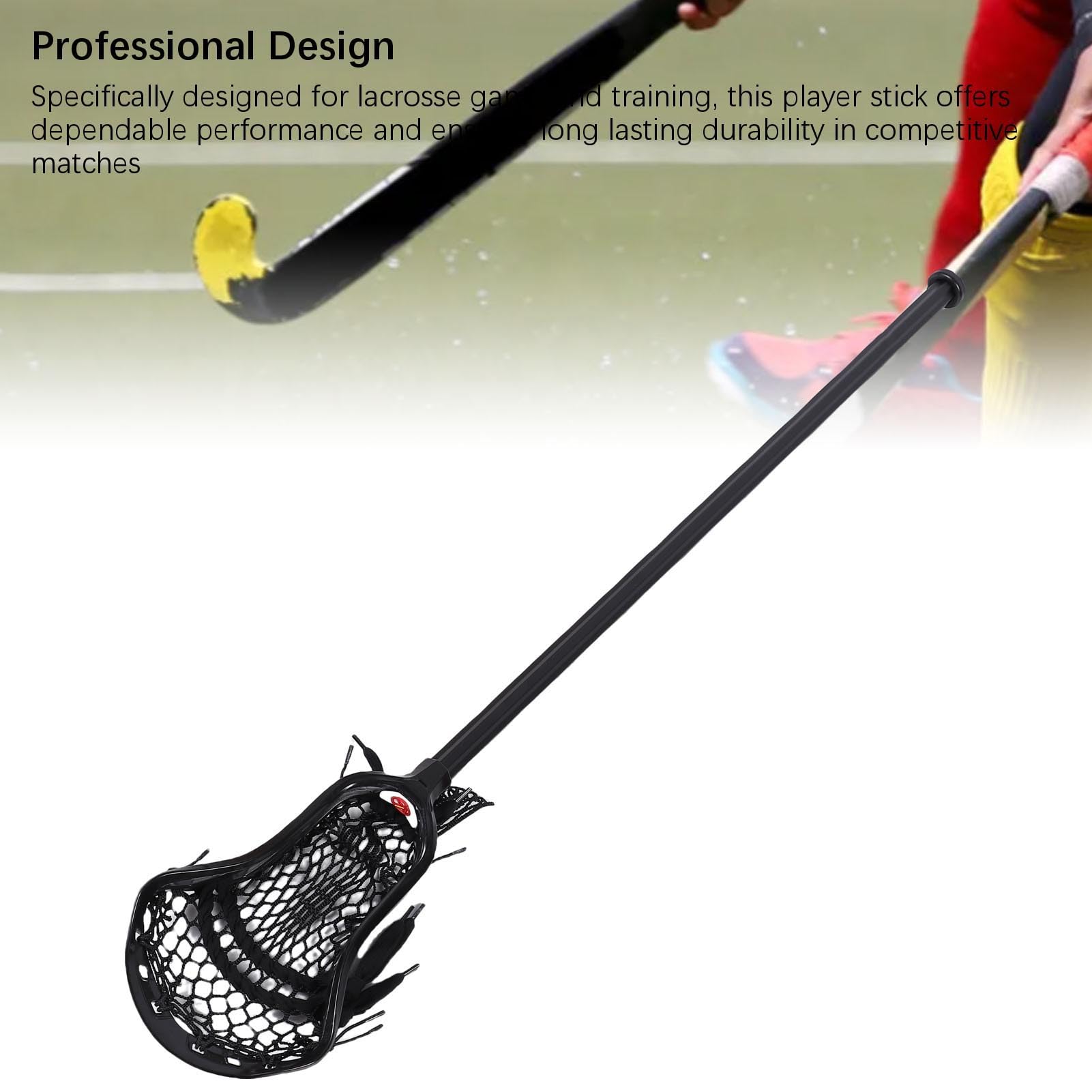 30 Zoll Lacrosse Schläger, Herren Lacrosse Schläger aus Flugzeugaluminium mit Netztasche und rutschfestem Griff für Spiel und Training
