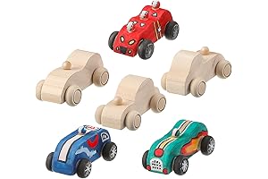 Zhanmai 6 Pieces Unfinished Wood Race Car: Ignite Creativity, Embrace Family Moments