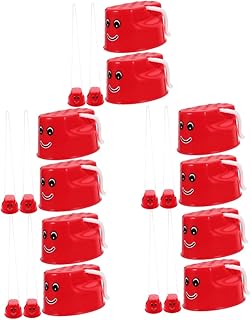 VANZACK 20 Peças Para Pais E Filhos Balde De Caminhada Copo Sensorial Brinquedo De Passo Equilíbrio Crianças Palafitas Vermelhas Copos Interativos De Força Caminhantes Sapato