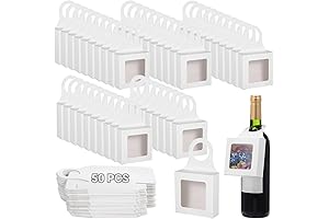 Tideme 50 PCS Paper Wine Bottle Gift Box