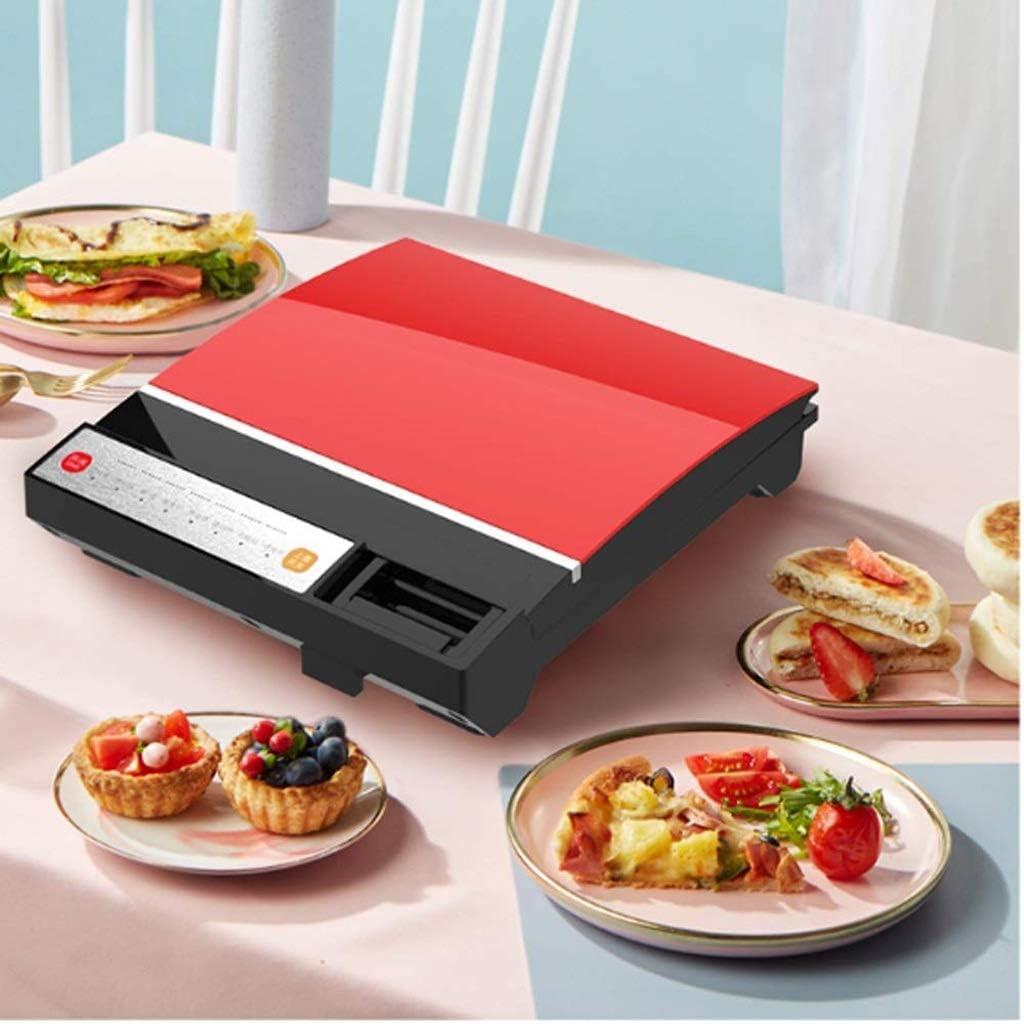 Compact Electric Baking Pan, Up Square Omelet Maker 180 Degrees Nonstick Hot Oven Cooker for Pizza, Burgers, Cookies