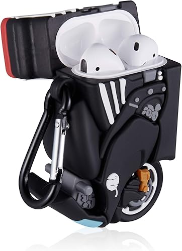 Miniatura 2 de Jowhep Funda para AirPod 21 con diseño de dibujos animados, bonita funda de silicona con llavero a la moda, divertida a prueba de golpes, suave piel