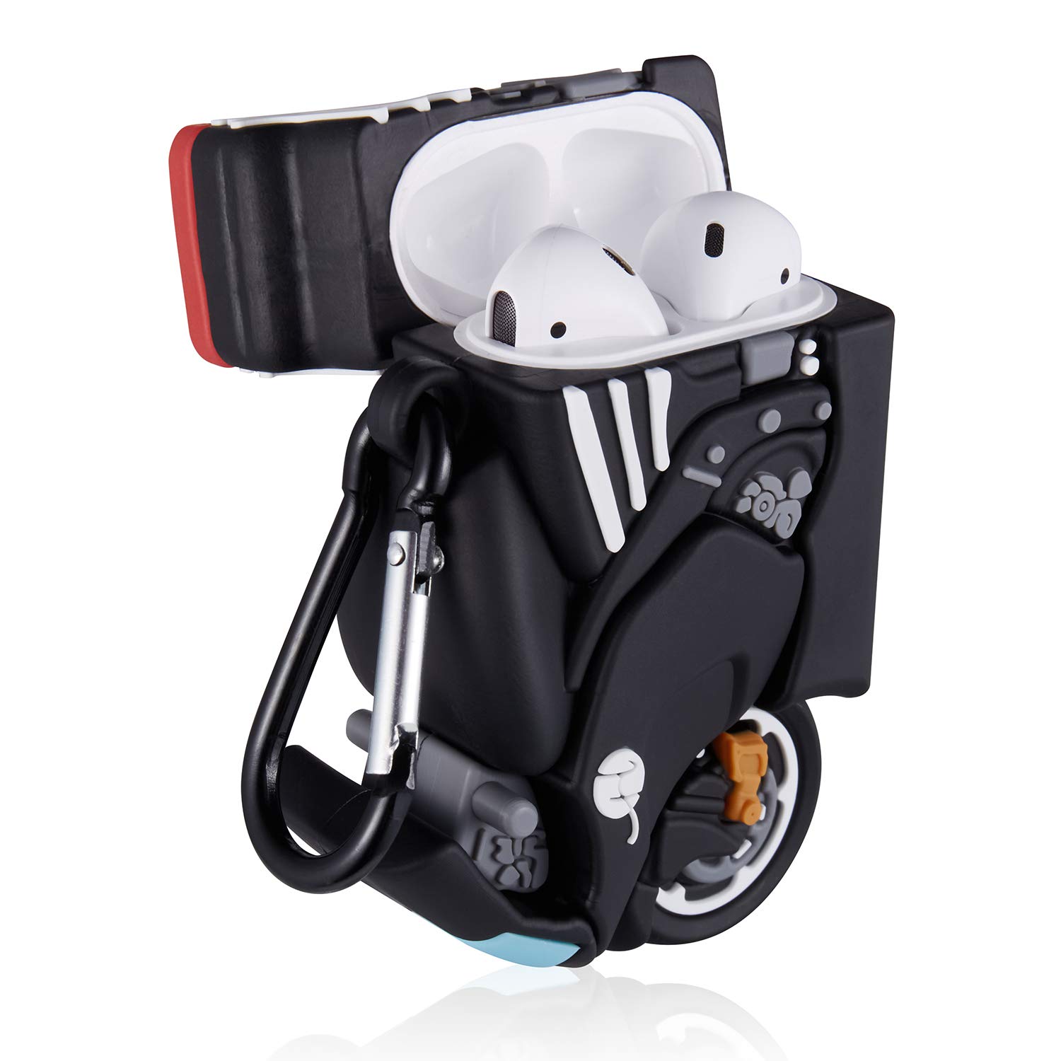 Jowhep Case for AirPod 2/1 Cartoon Design Cute Silicone Cover with Keychain Fashion Funny Shockproof Soft Protective Skin for Air Pods 2&1 Boys Kids Teens Kawaii Shell Cool Cases for AirPods 1/2 Moto