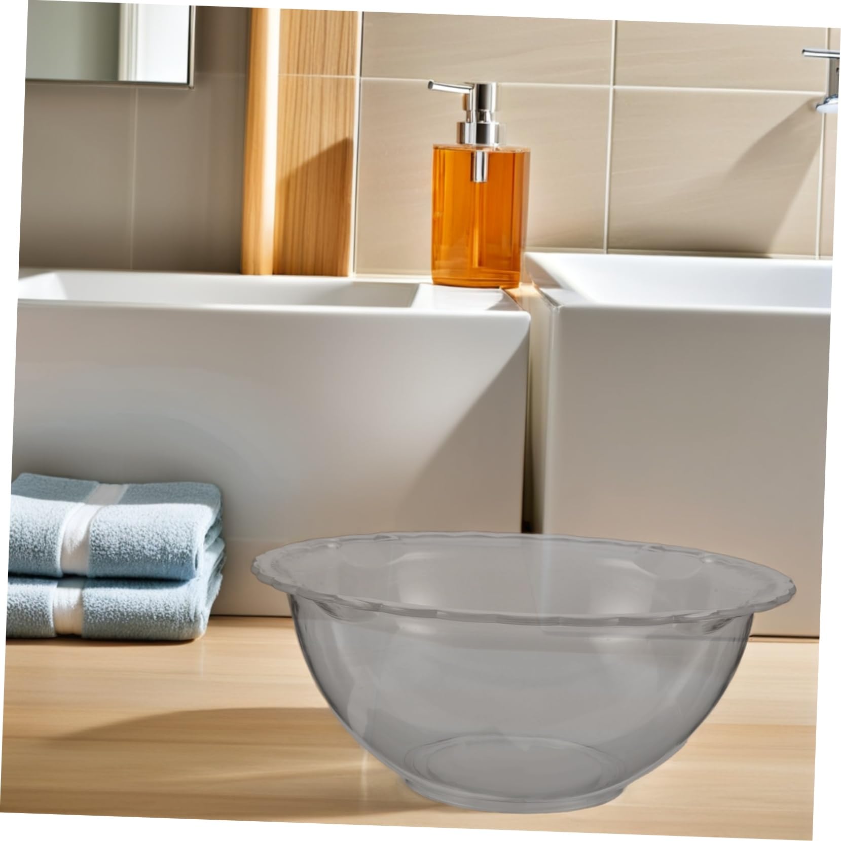 Gesichtswaschbecken Transparent, Acryl, 3 Stück für Hautpflege | Koreanisches Design, Leicht und Tragbar, für Mobile Sowie Heimische Routinen, Einfach zu Reinigen