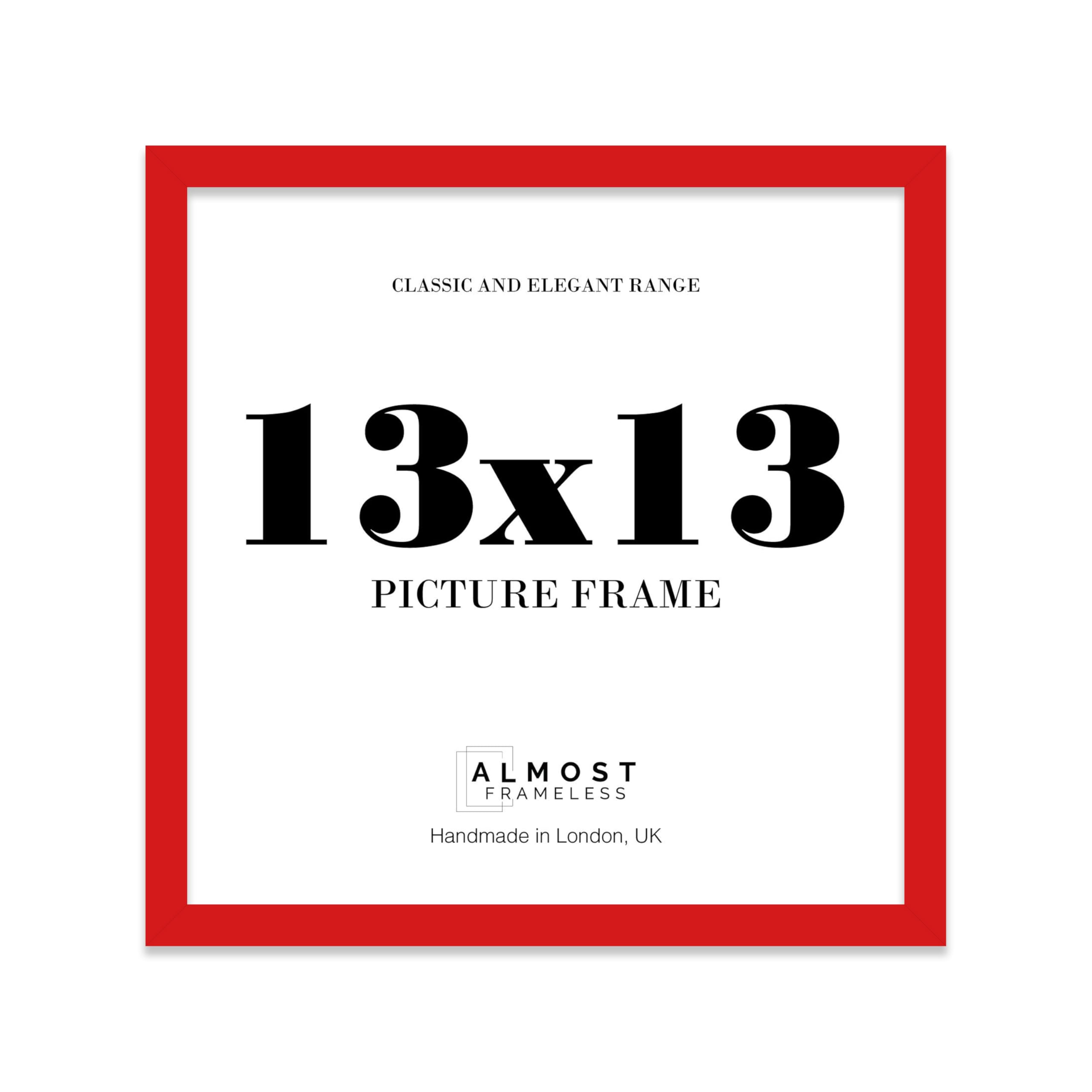 13x13 Red Picture Frame for Square Photos, Posters, Prints & Artwork, (20.3 x 15.2cm) Wall Display Modern Photo Frame for Home, Office, Gallery Wall, 1 Pack — image 1