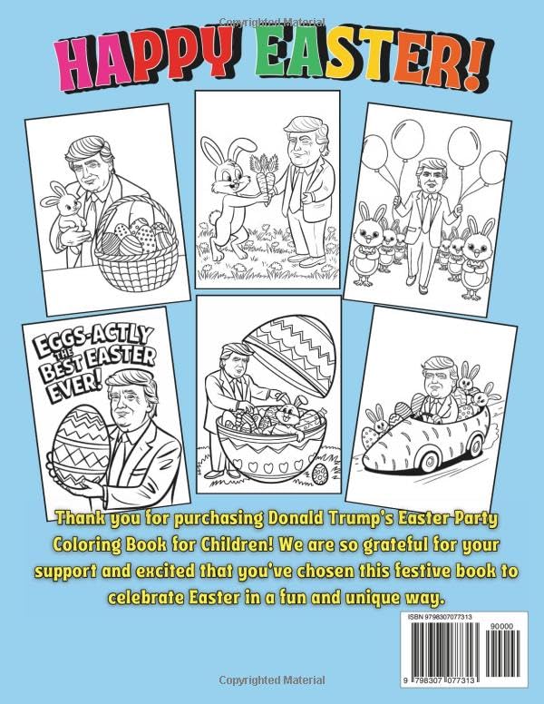 Donald Trump's Easter Party Coloring Book for Children: A Fun and Festive Way to Celebrate Easter Through Creativity with 40 Engaging Pages - Image 2