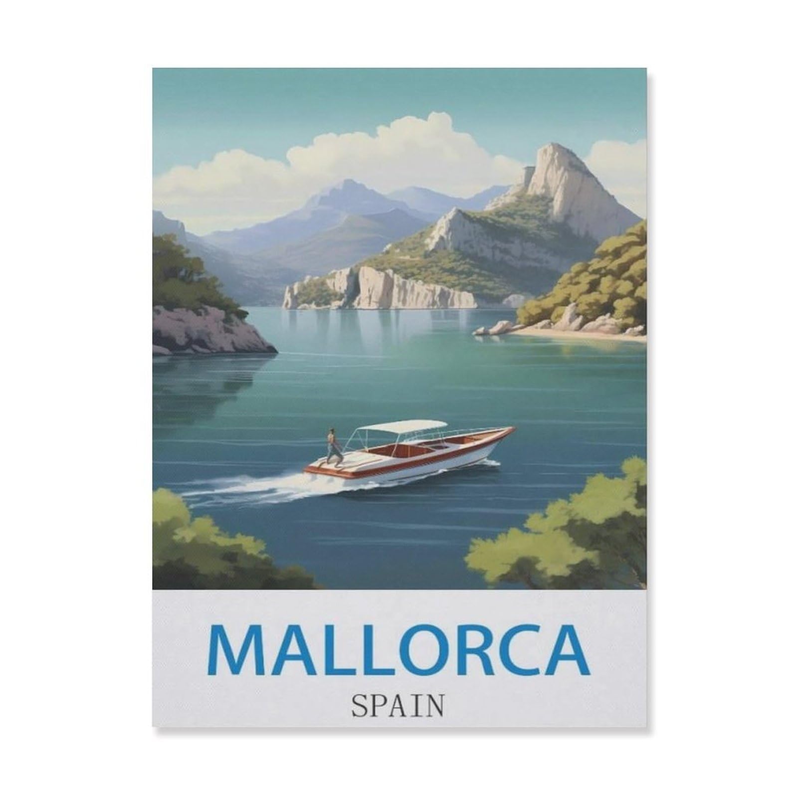 Mallorca Spain，Funny Poster Wall Art Decor Metal Sign Poster(15x30cm）6x12 inch-EF91