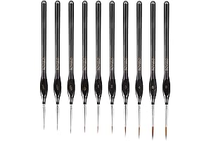 10PCS Precision Detail Paint Brushes for Miniature Painting and Fine Art