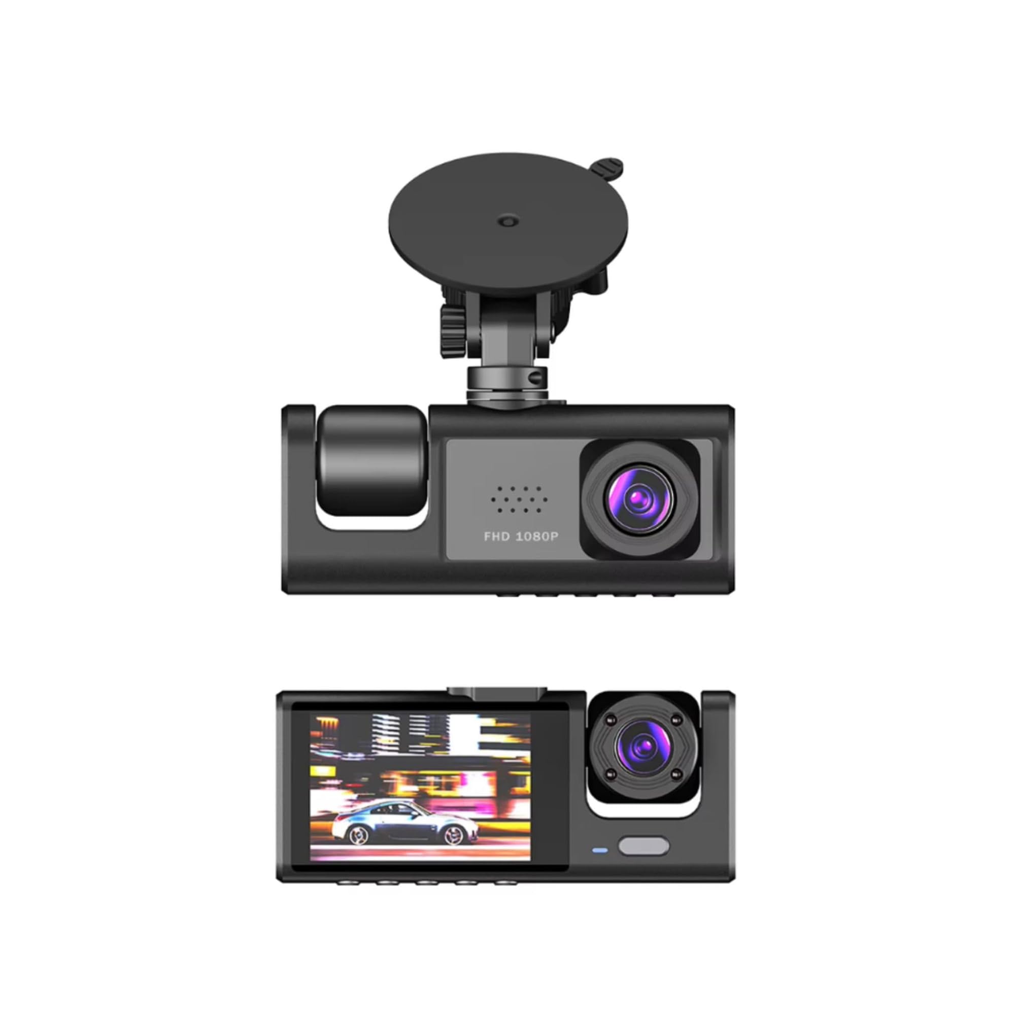 1080P Dash Cam Full Hd Araç içi Kamera Ön Arka ve İç Kayıt 3 Kamera Gece Görüşlü G Sensör…