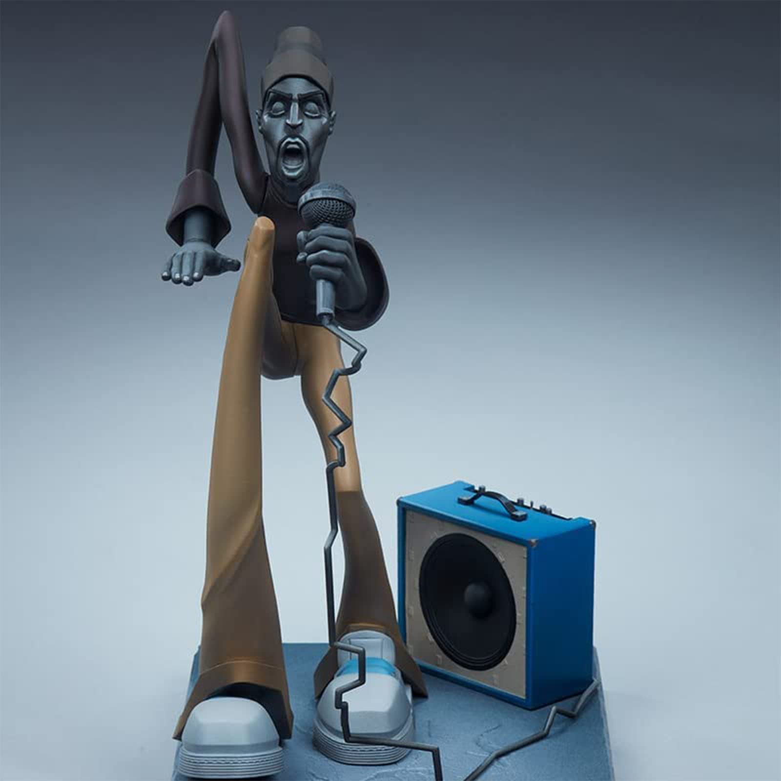 Gonetre Hip Hop Modello Scultura Statua 'artista Statua di Astratta Moderna Statua di Musica Rap Star Scultura in Resina Decorazione del Desktop Figurine Hip Hop, per (Host
