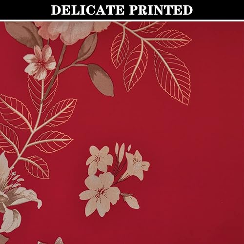 Vista 4 de Fundas elásticas para sofá reclinable, 8 piezas, de elastano, suave, estampadas, fundas para sofá reclinable, protector de muebles con bolsillo Rojo