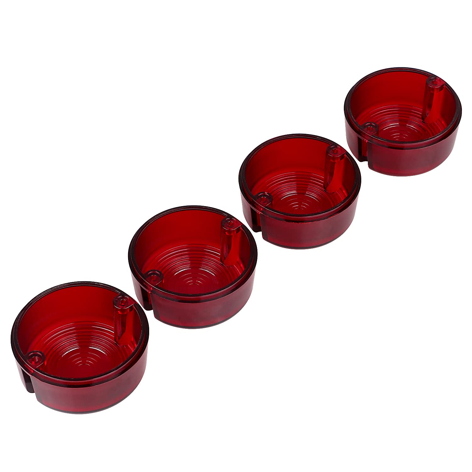 Amazon | BID4ZE 3インチ レッド ウィンカーライトレンズカバー