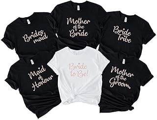 Hen Party T-Shirts Bride to Be Tribe Squad - Custom Personalised Tops Rose Gold