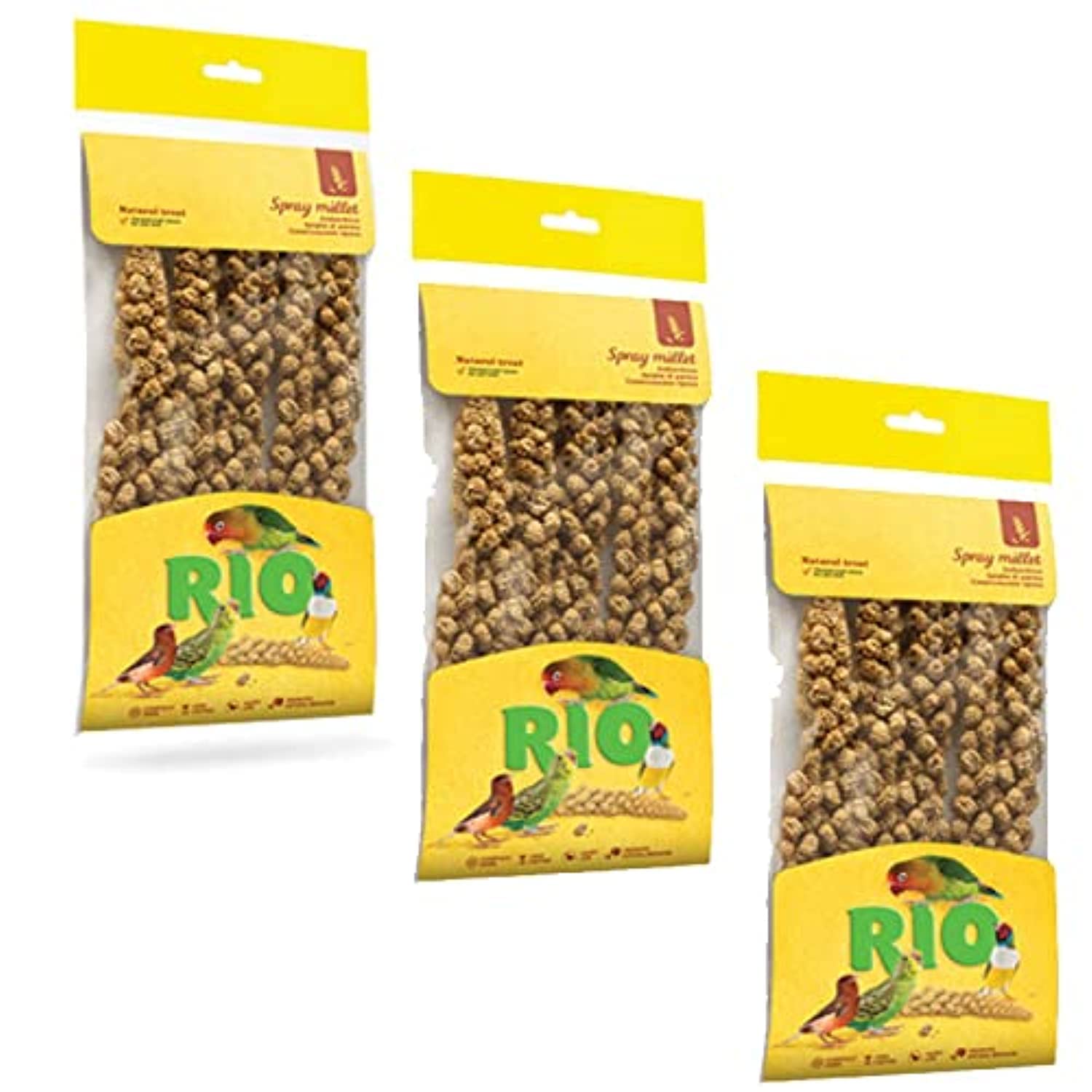 RIO Spray Millet Natural Treat For All Birds 100g x 3