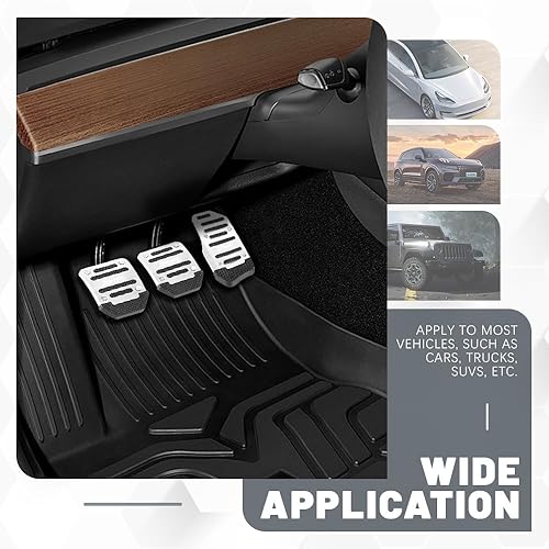 Miniatura 3 de 3 almohadillas antideslizantes de aleación de aluminio para coche, pedal de freno de automóvil, cubierta de almohadilla de pedal de acelerador, kit