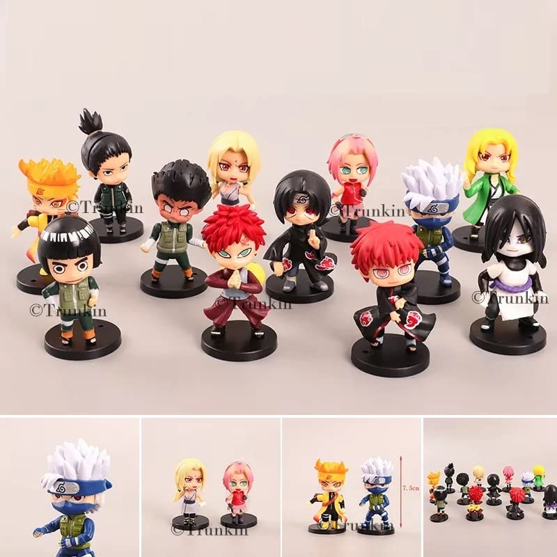 Image of Trunkin 12 Pcs Set B sage Mode Anime Action Figure PVC Set Collectible Sasuke Itachi Jiraiya Hinata Kakashi Figurines Uzumaki Sage Mode