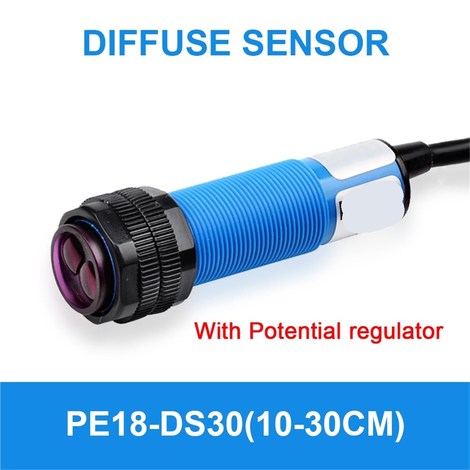 M18 10 cm 30 cm Sensore di prossimità ottico con rilevamento ottico diffuso PE18 NPN NO(PE18-DS30 (30cm),AC NO)