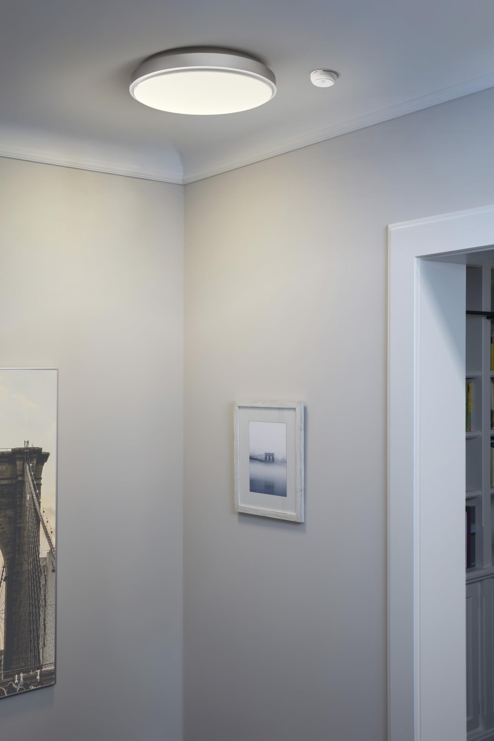 OSRAM Smart+ WiFi Détecteur de fumée, IP20, Plastique, 86 mm, Blanc