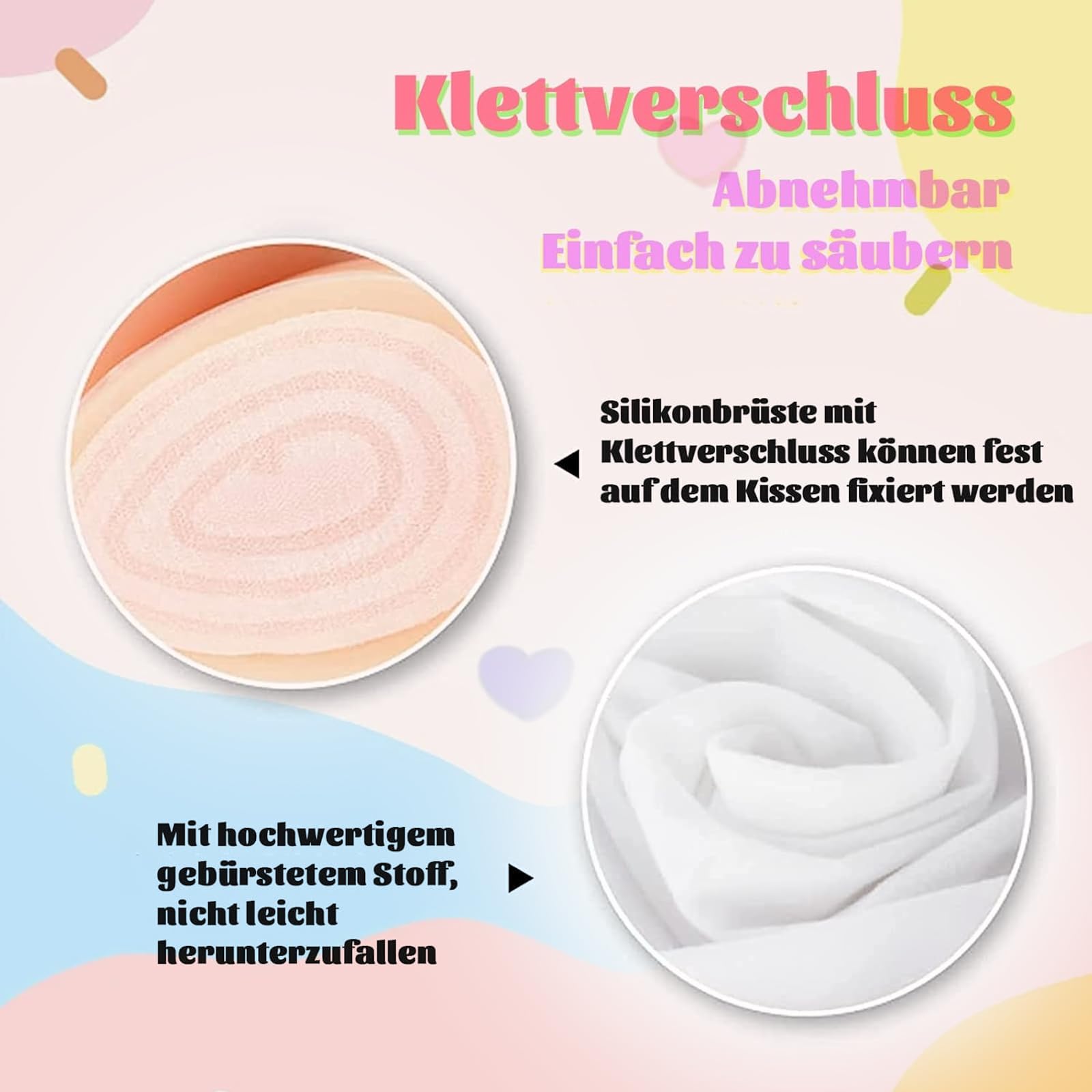 Silikonbrüste für Körperkissen Anime Covers Dakimakura, weiches und echtes Gefühl, passend für Japanisches Umarmungskissen 150x50cm