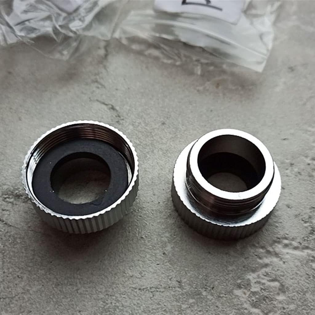 Pipe connector, 2Pcs Faucet Adapter, for Kitchen Bathroom Brass Water Tape Joint Faucet Adapter(M22 X F24 2pcs)