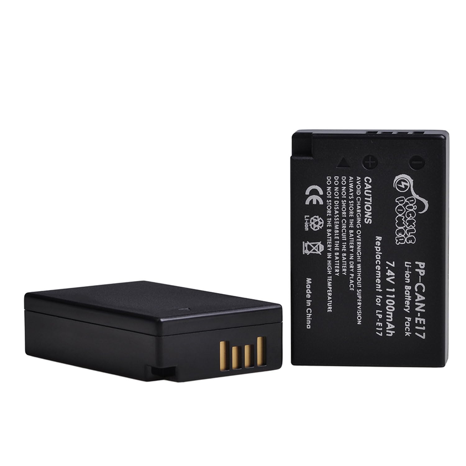 Pickle Power 2Pcs LP-E17 Batteries 1100 mAh avec Double Chargeur USB intégré pour Canon Rebel SL3 SL2 T8i T7i T6i T6s EOS M3 M5 M6 8000D 800D 760D 750D 200D 77D Kiss X8i