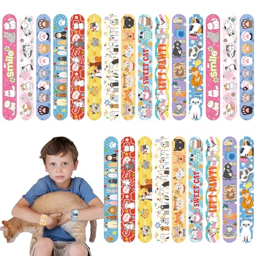 24 Braccialetti Per Schiaffi Per Gatti, Braccialetti A Scatto Per Bambini, Giocattoli Per Bambini, Regali Di Compleanno